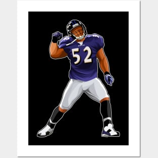 Ray Lewis #52 Punch in the Air Posters and Art